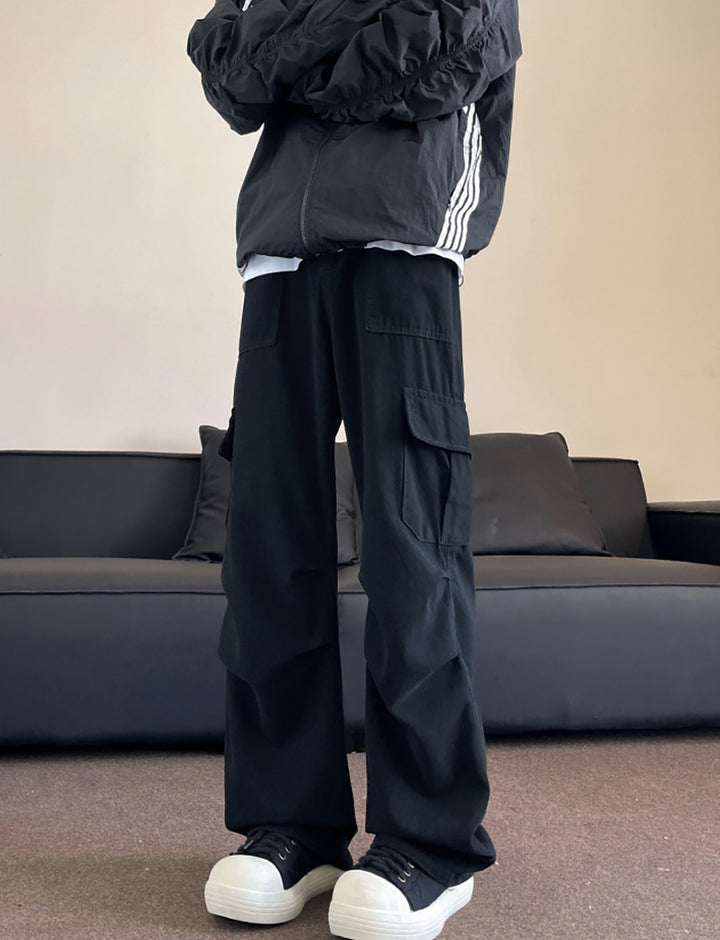 Men Loose Fit Cargo Chinos