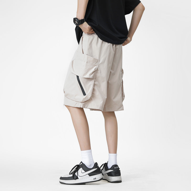 Men Mid-Rise Cargo Shorts