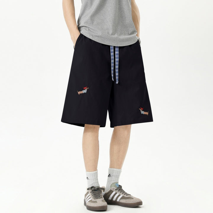 Men Embellished Mid-Rise Shorts