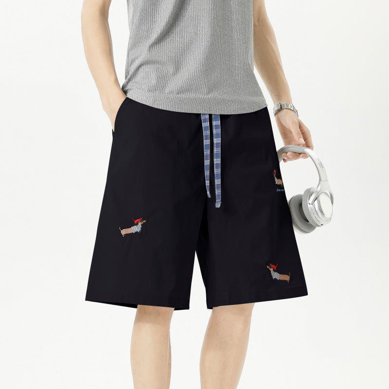 Men Embellished Mid-Rise Shorts