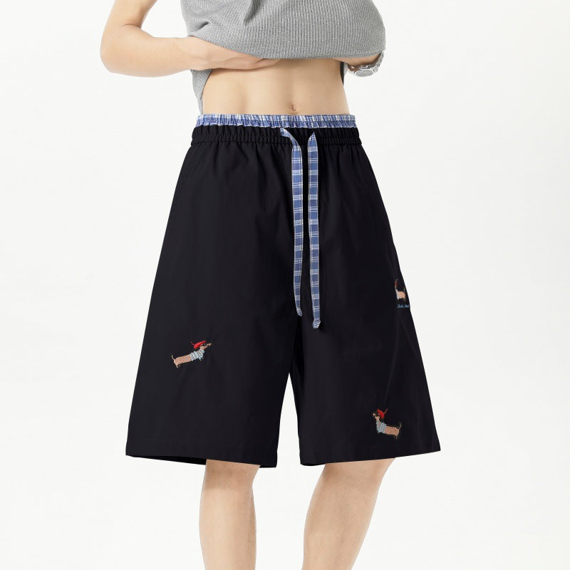 Men Embellished Mid-Rise Shorts