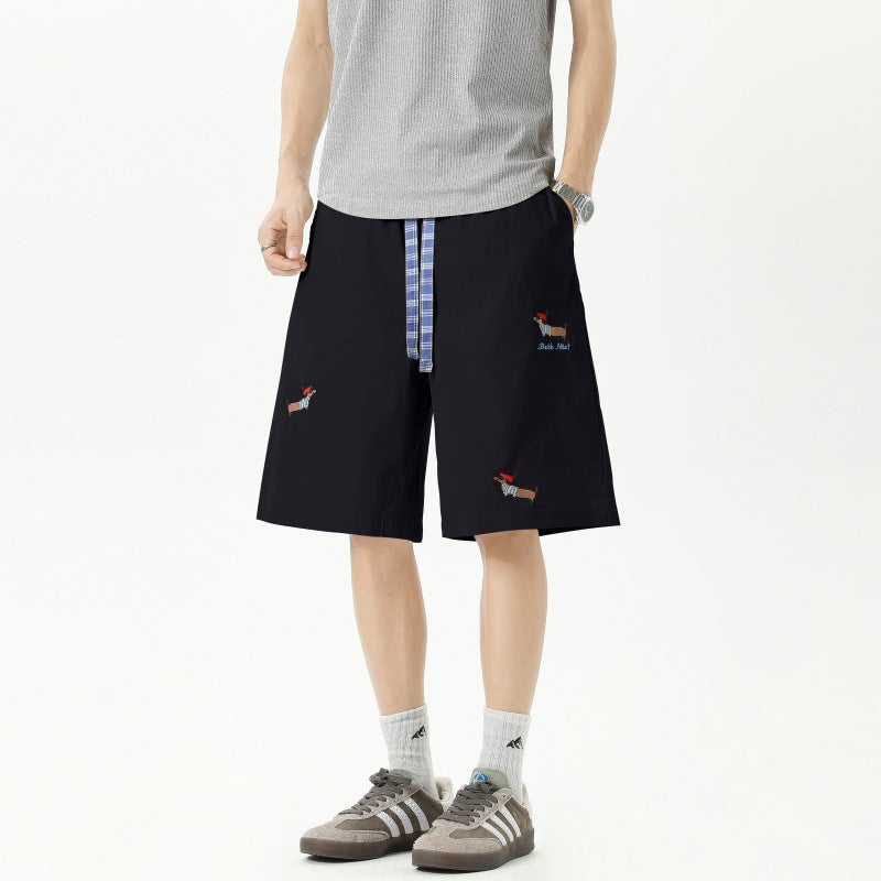 Men Embellished Mid-Rise Shorts
