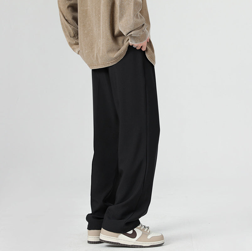 Men Straight Mid-Rise Fit Easy Wash Trousers