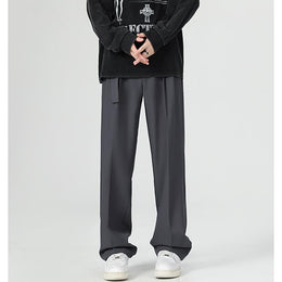 Men Straight Fit Easy Wash Trousers