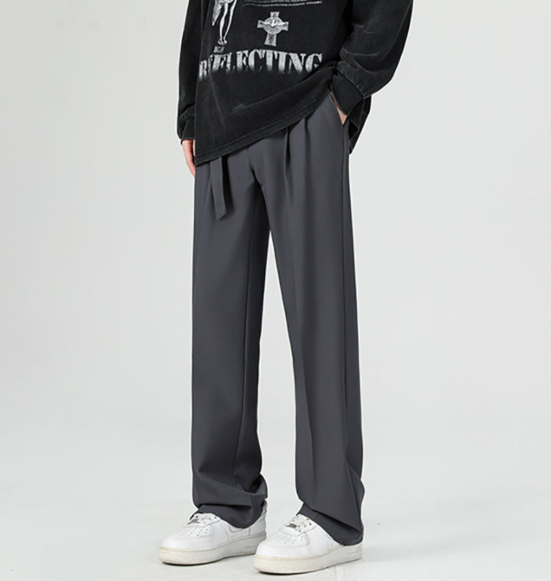 Men Straight Fit Easy Wash Trousers