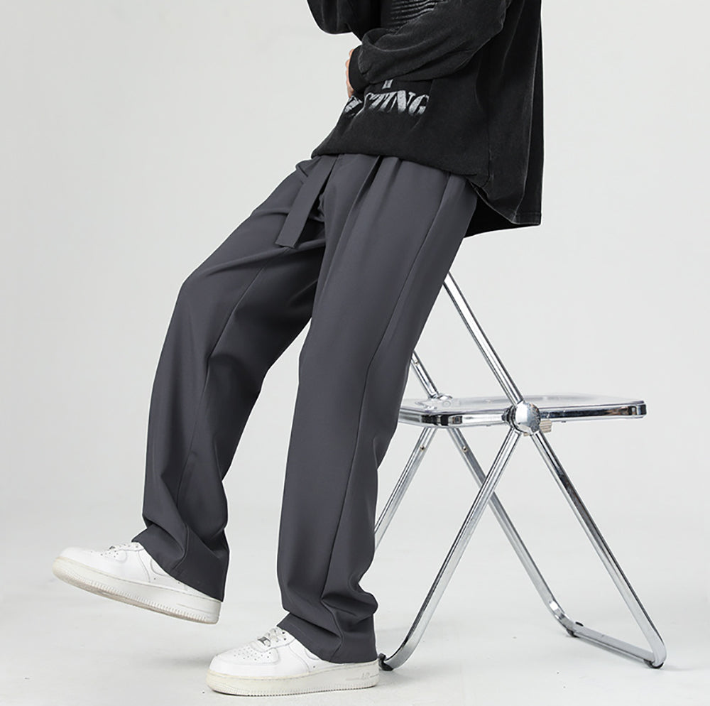 Men Straight Fit Easy Wash Trousers
