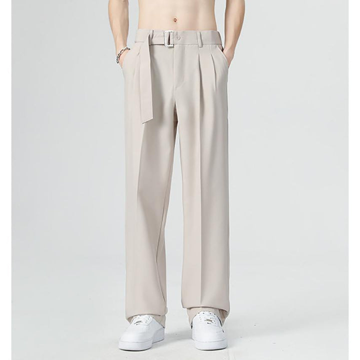 Men Straight Fit Easy Wash Formal Trousers