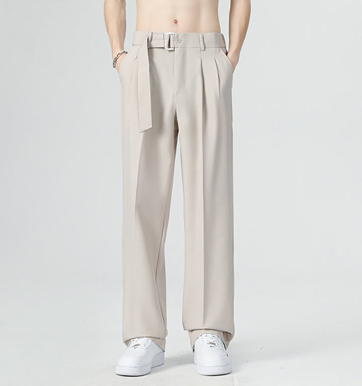 Men Straight Fit Easy Wash Formal Trousers