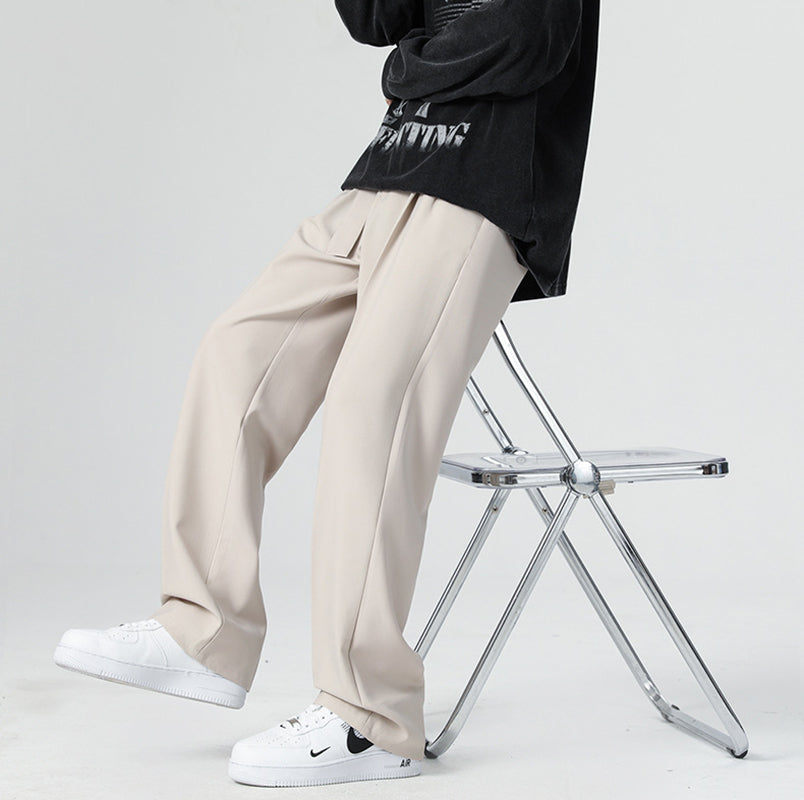 Men Straight Fit Easy Wash Formal Trousers