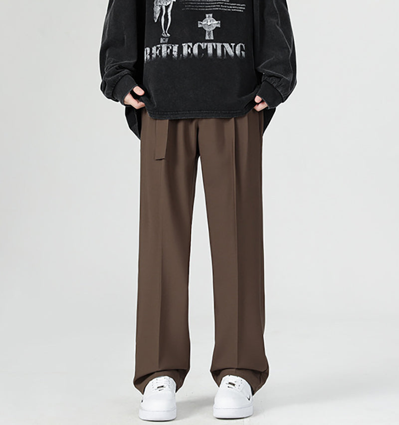 Men Straight Fit Mid-Rise Formal Trousers