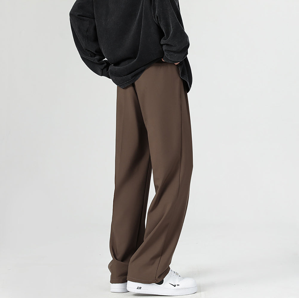 Men Straight Fit Mid-Rise Formal Trousers