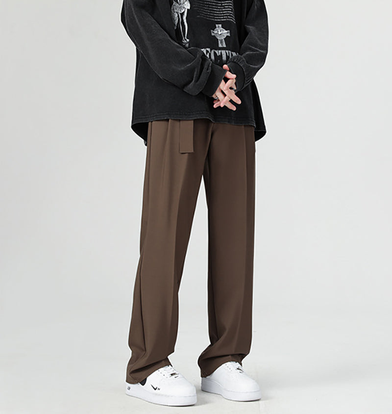Men Straight Fit Mid-Rise Formal Trousers