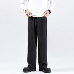 Men Straight Fit Mid-Rise Trousers