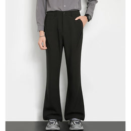 Men Easy Wash Regular Fit Bootcut Trousers