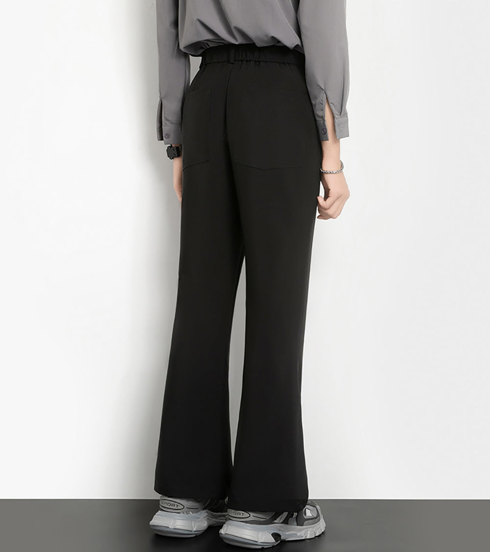 Men Easy Wash Regular Fit Bootcut Trousers