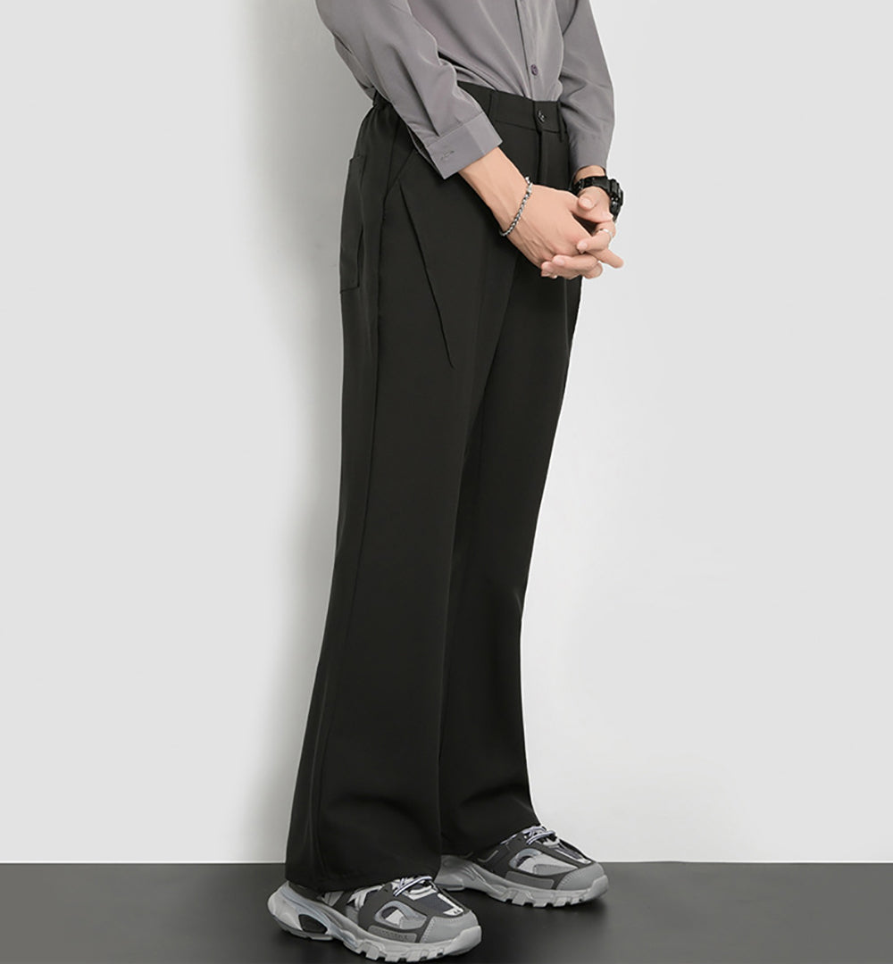 Men Easy Wash Regular Fit Bootcut Trousers