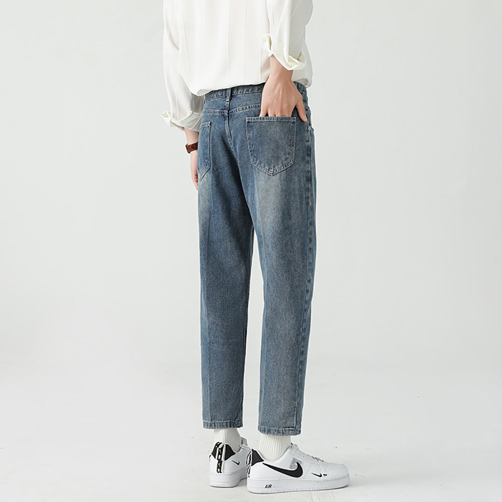 Men Light Fade Mid-Rise Stretchable Jeans