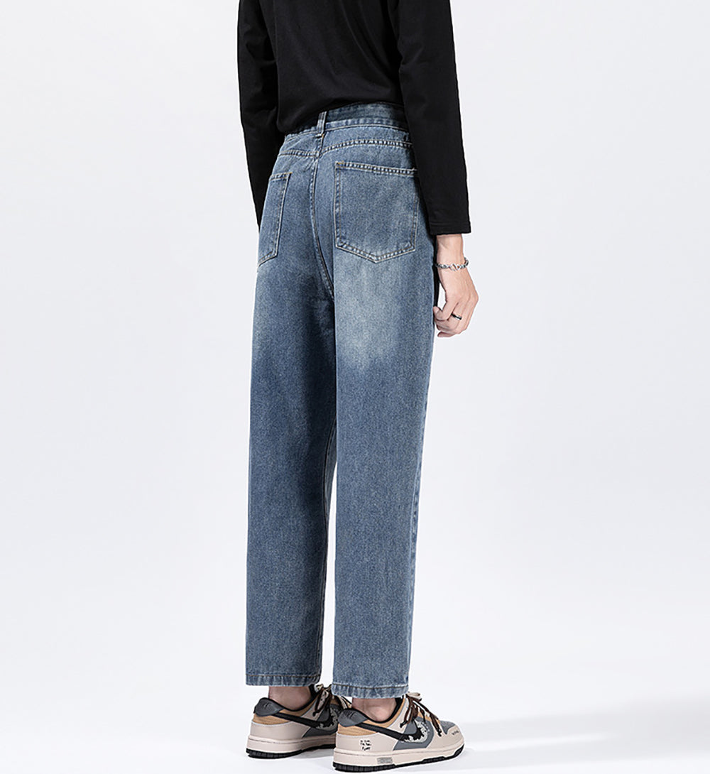 Men Light Fade Mid Rise Jeans