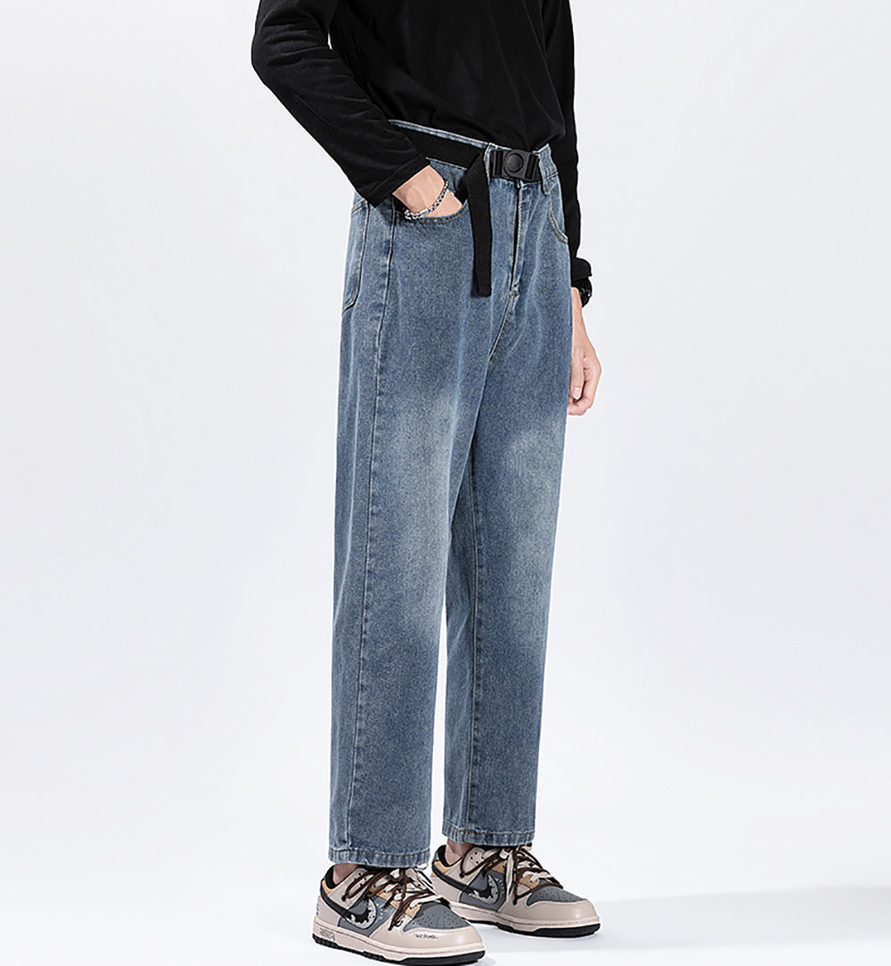 Men Light Fade Mid Rise Jeans