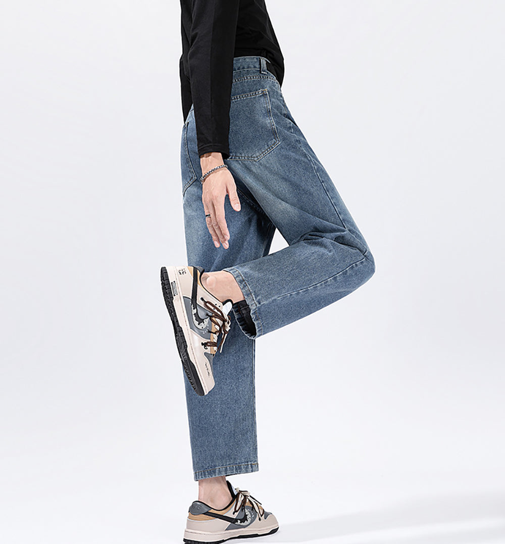 Men Light Fade Mid Rise Jeans