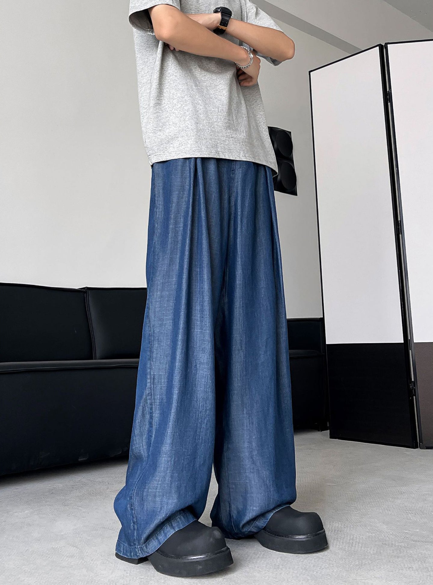Men Wide Leg Jeans