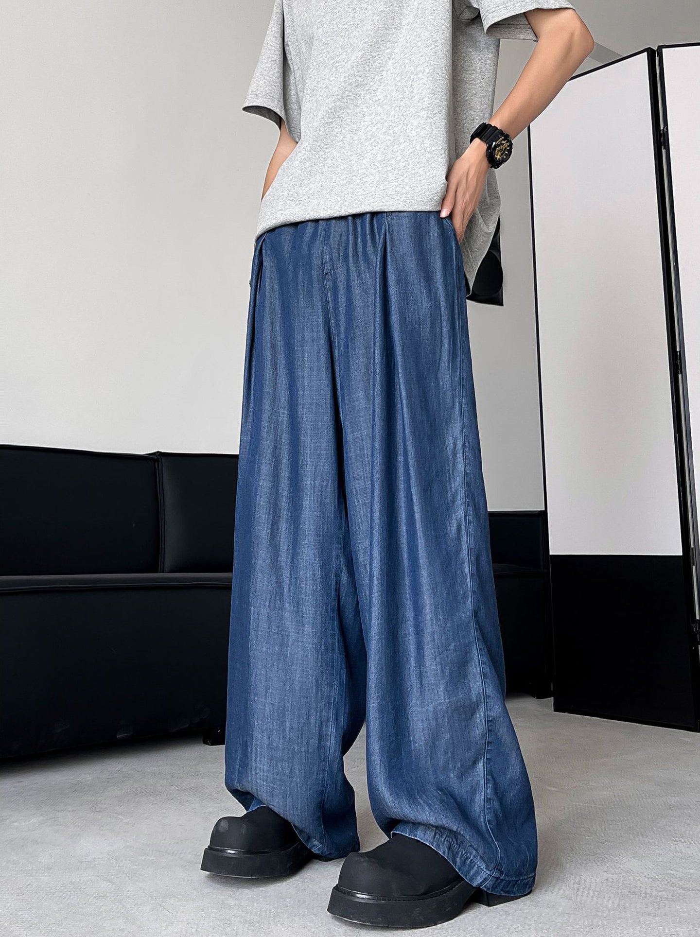 Men Wide Leg Jeans