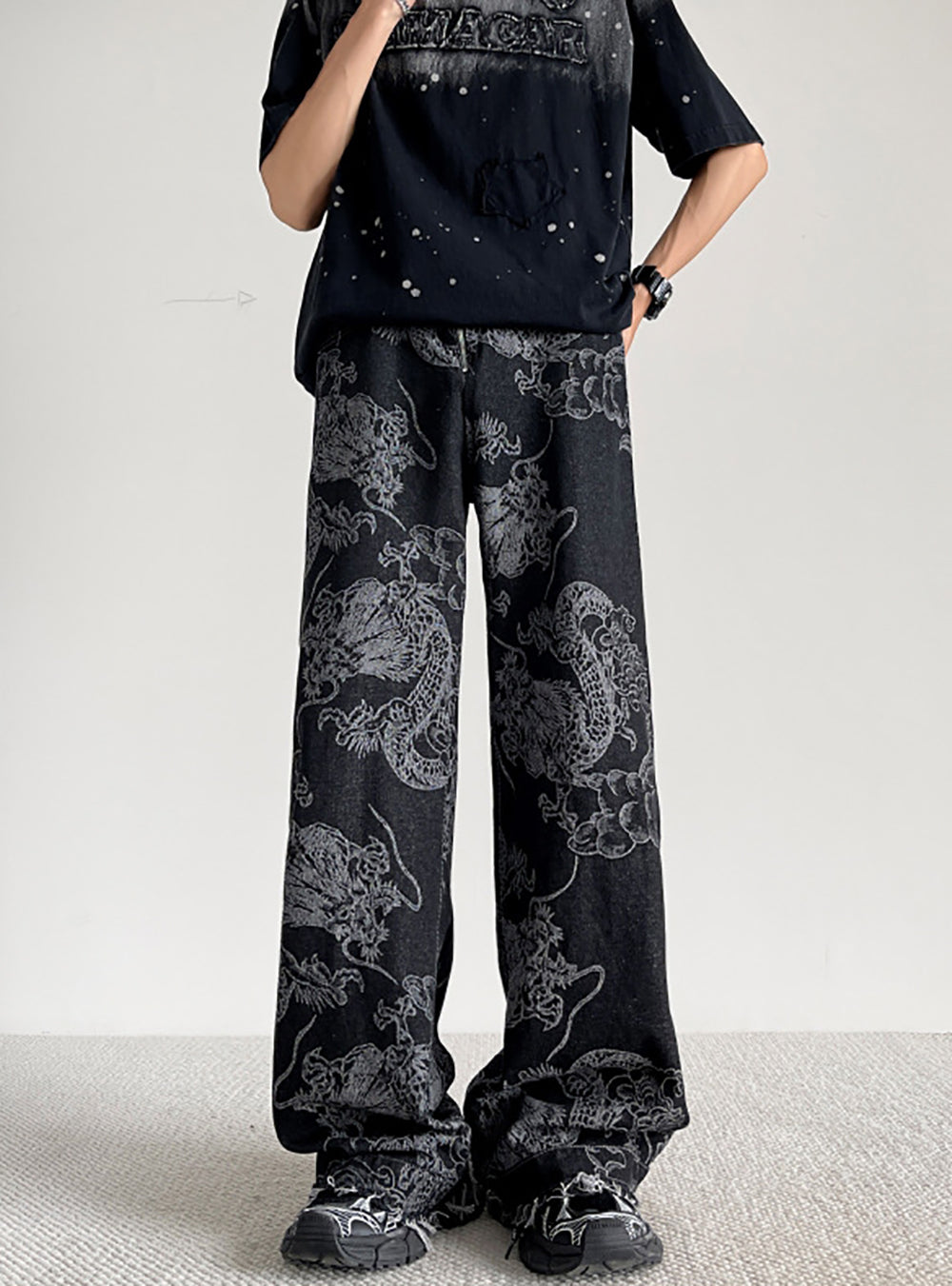 Men Wide Leg Jeans