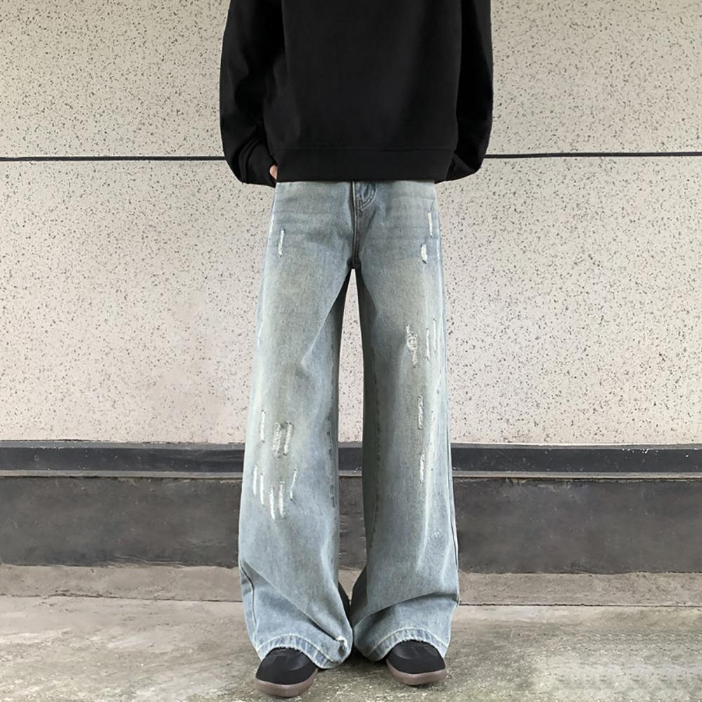 Men Mildly Distressed Light Fade Jeans