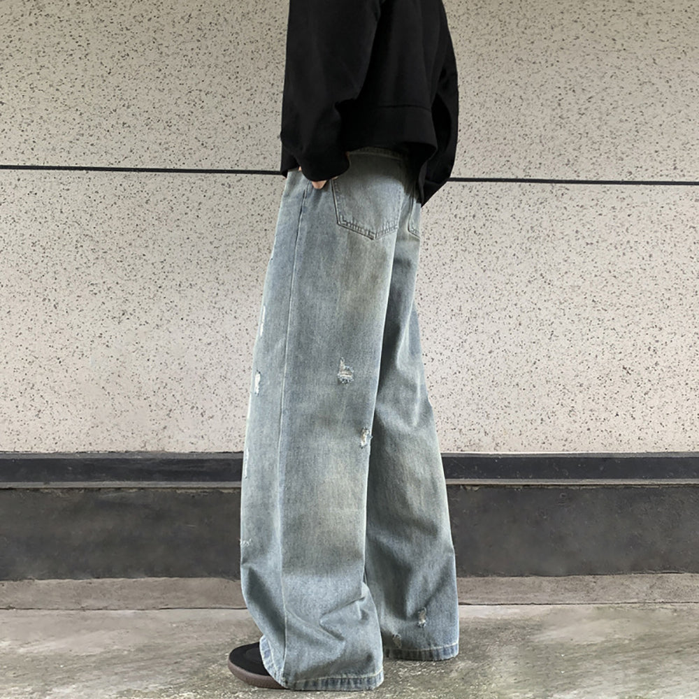 Men Mildly Distressed Light Fade Jeans