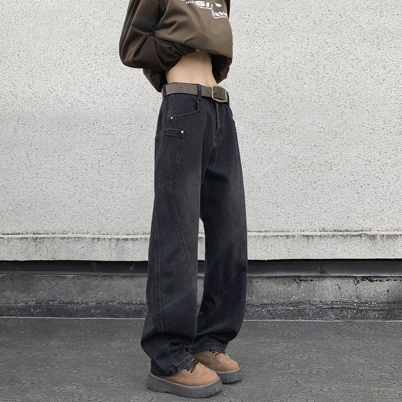 Mid-Rise Wide Leg Jeans