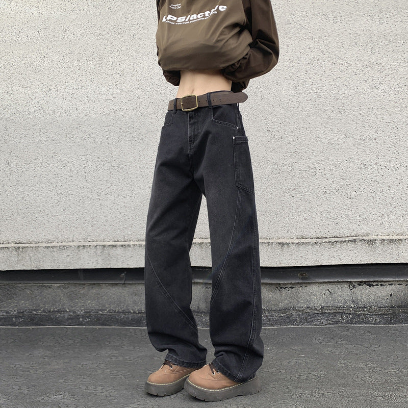 Mid-Rise Wide Leg Jeans