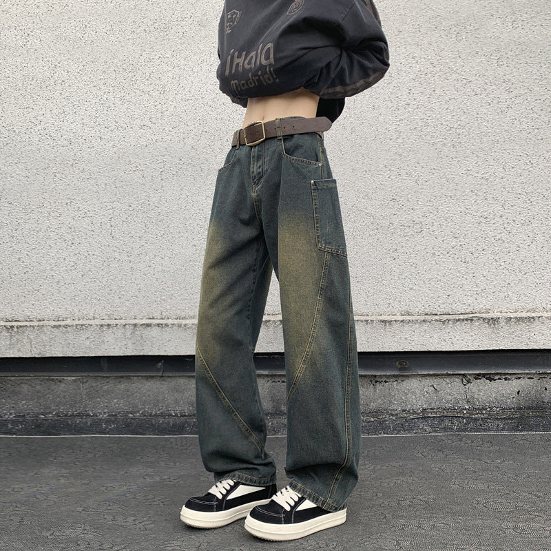 Mid-Rise Wide Leg Jeans