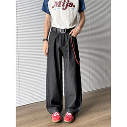 Men Wide Leg Mid-Rise Light Fade Jeans