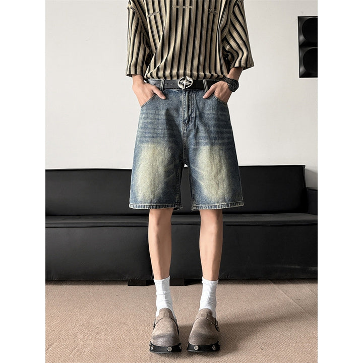 Men Mid-Rise Denim Shorts