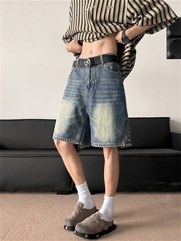 Men Mid-Rise Denim Shorts