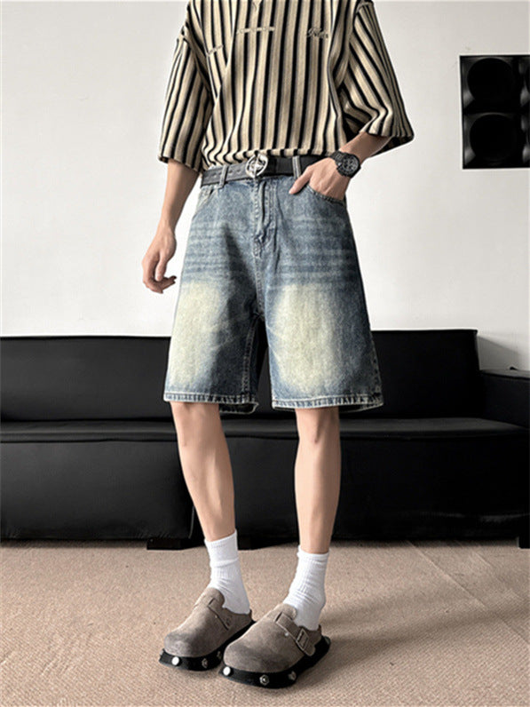 Men Mid-Rise Denim Shorts