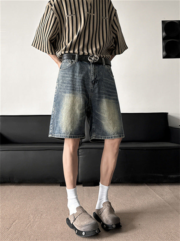 Men Mid-Rise Denim Shorts