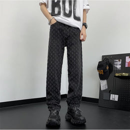 Men Straight Fit Applique Jeans