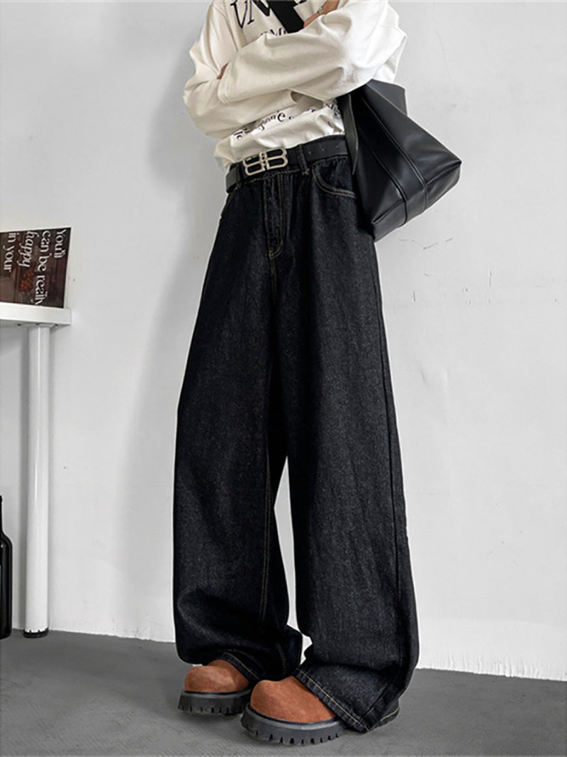 Mid-Rise Wide Leg Jeans