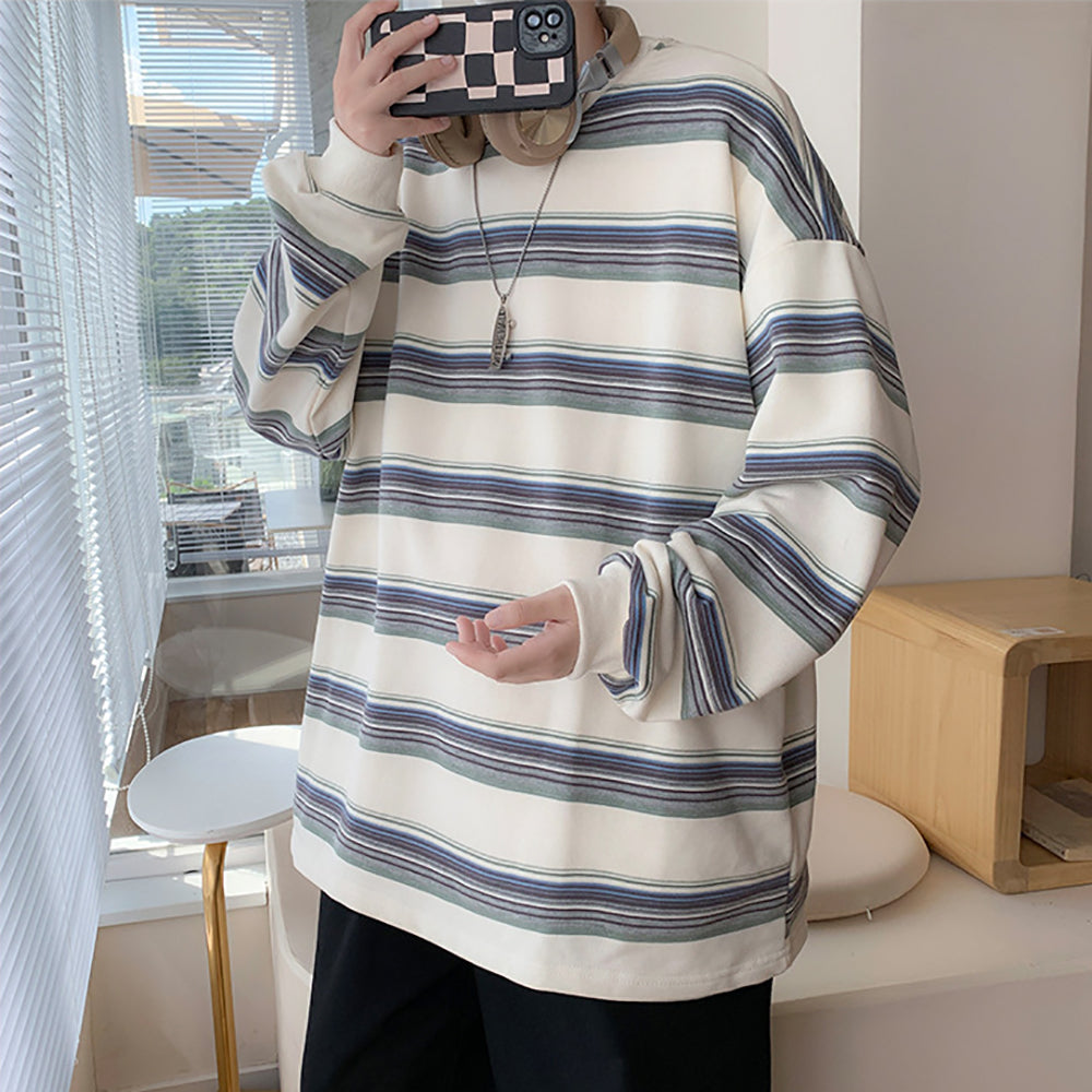 Men Striped Oversized T-shirt