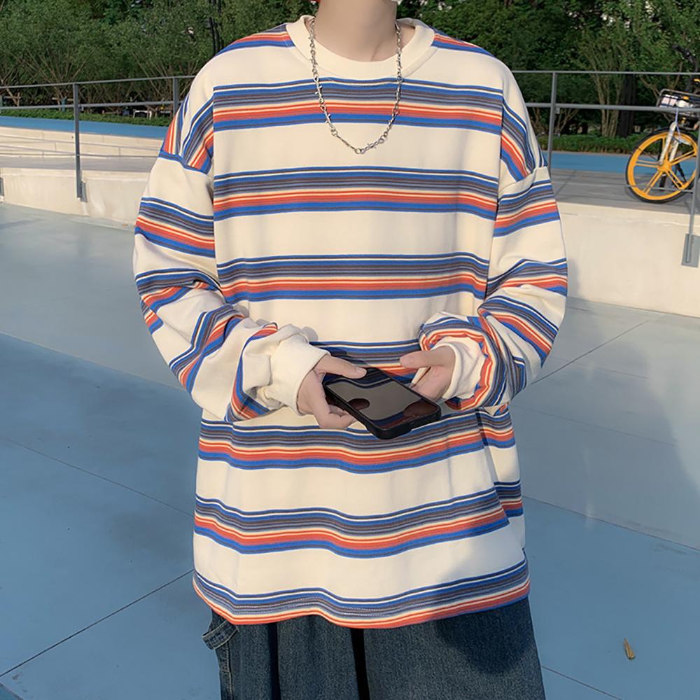Men Striped Oversized T-shirt