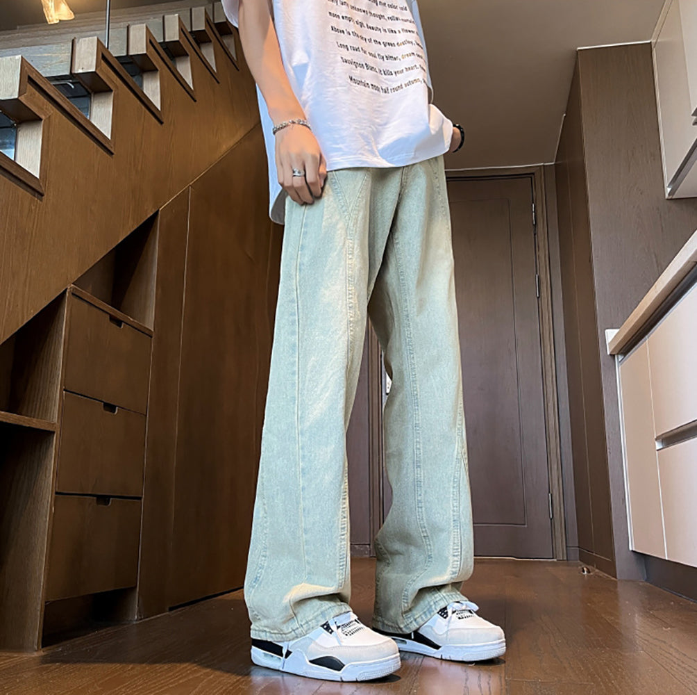 Men Straight Fit Light Fade Jeans
