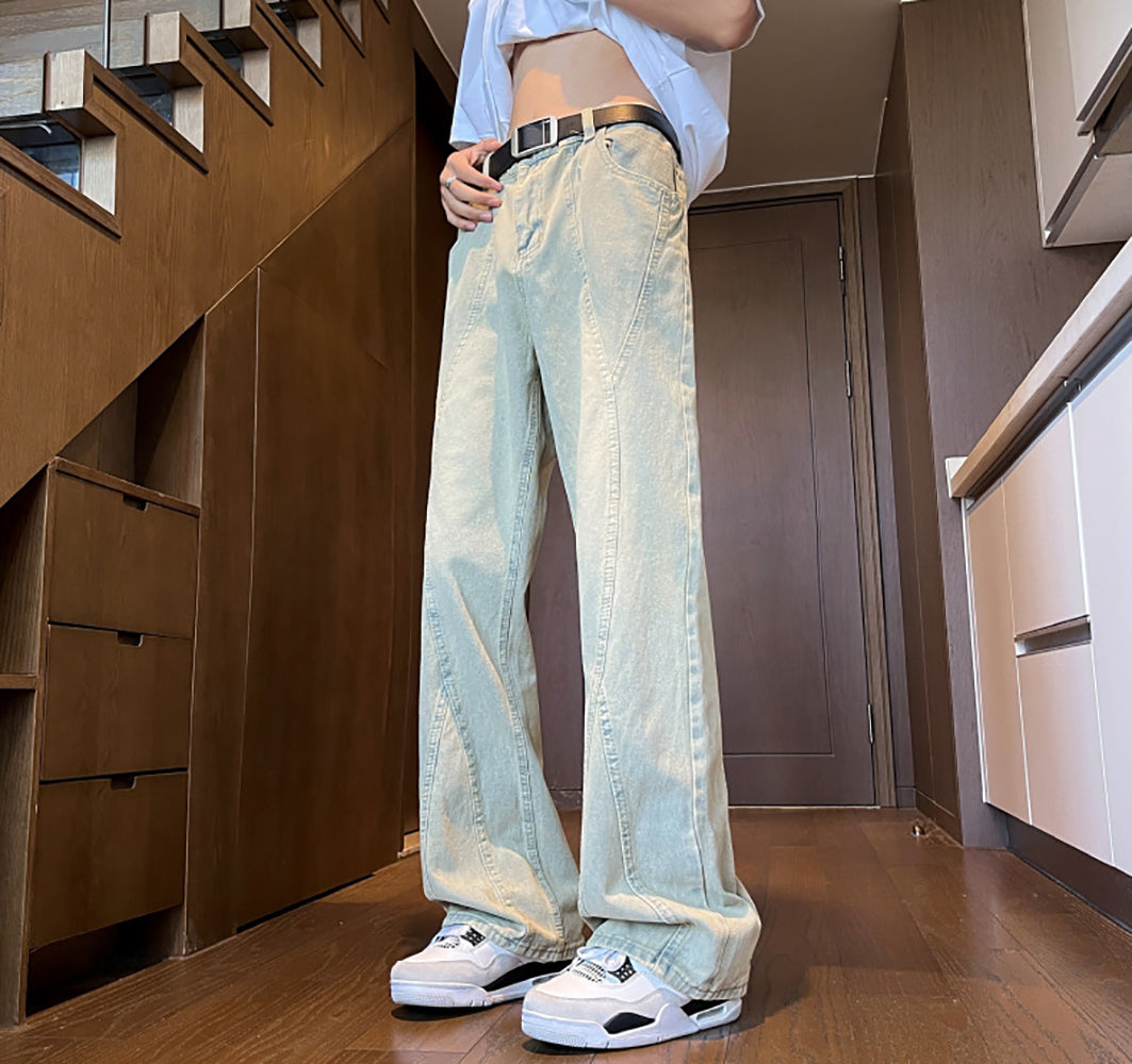 Men Straight Fit Light Fade Jeans