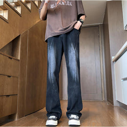 Men Wide Leg Dark Fade Jeans