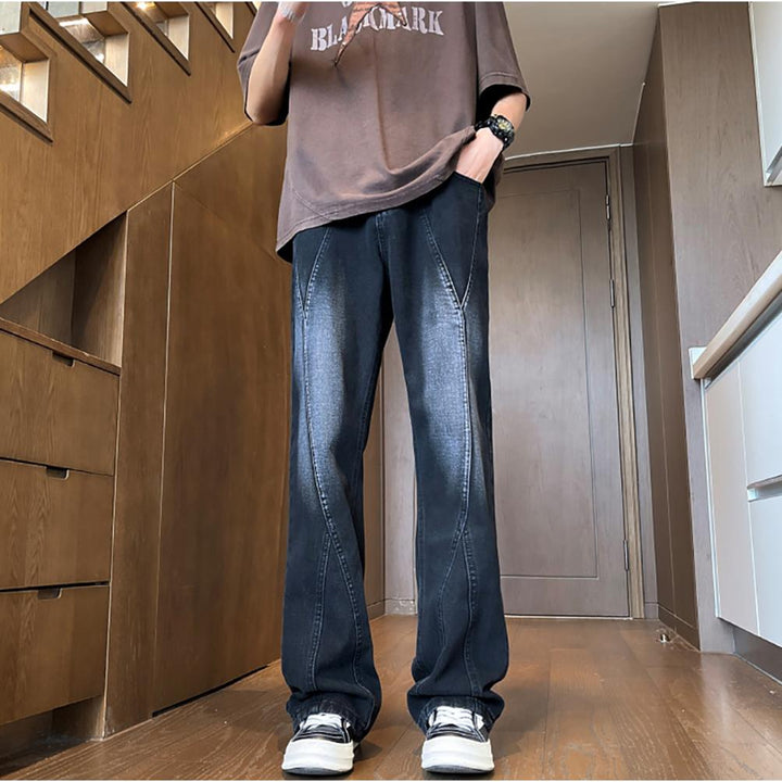 Men Wide Leg Dark Fade Jeans