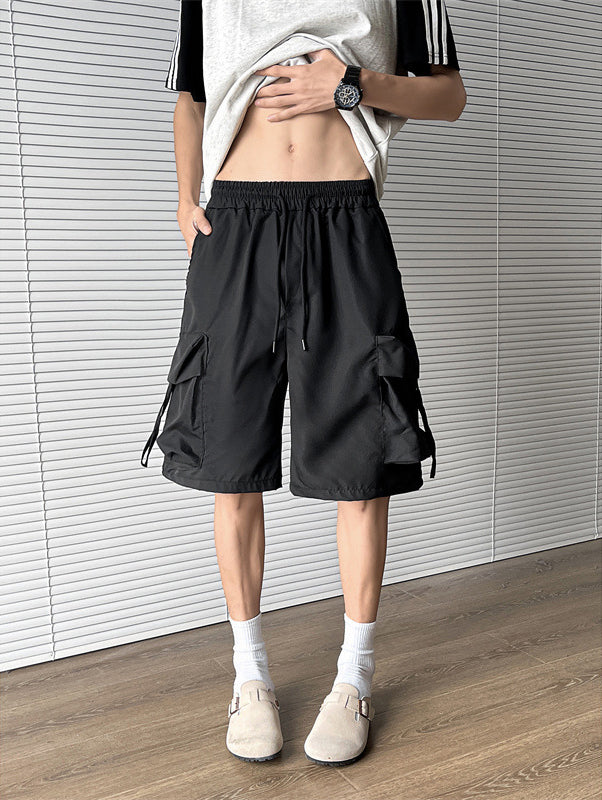 Men Solid Loose Fit Low-Rise Outdoor Chino Shorts