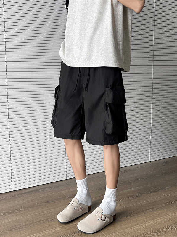 Men Solid Loose Fit Low-Rise Outdoor Chino Shorts