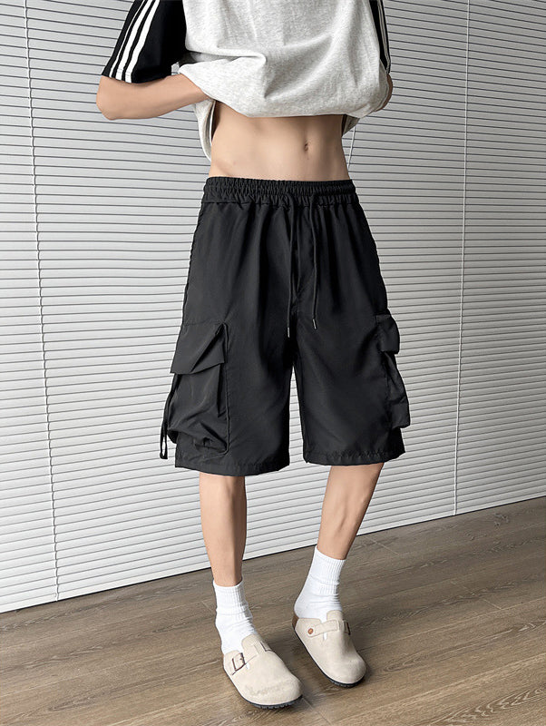 Men Solid Loose Fit Low-Rise Outdoor Chino Shorts