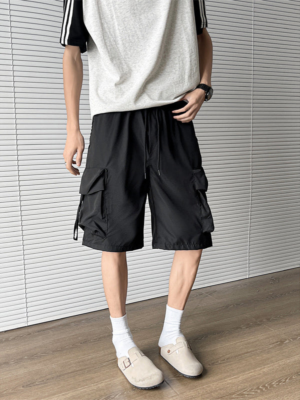 Men Solid Loose Fit Low-Rise Outdoor Chino Shorts