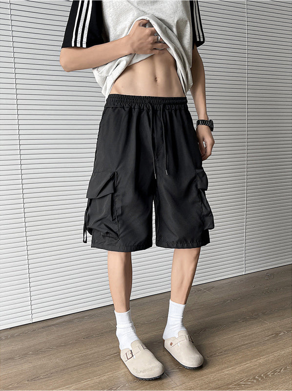 Men Solid Loose Fit Low-Rise Outdoor Chino Shorts